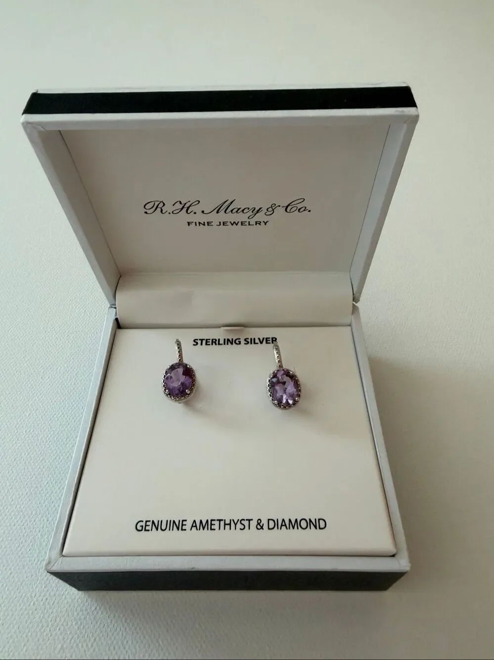 Amethyst (2-2/5 ct. t.w.) and Diamond Accent Drop Earrings in Sterling Silver